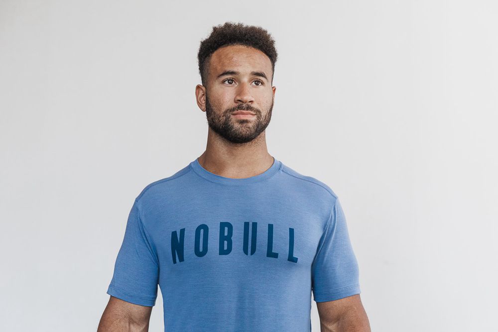 T-Shirts NOBULL Homme Bleu - NOBULL,France (6412-DZPLW)